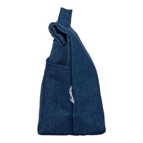Sac isotherme roll-top en denim recyclé Mira bleu | sans marquage