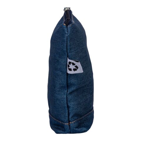 Trousse de maquillage en denim recyclé Orin bleu | sans marquage