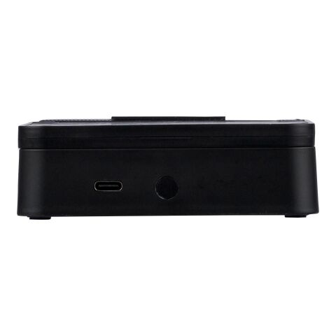 Power bank sans fil 3 en 1 en ABS recyclé Elias noir | sans marquage