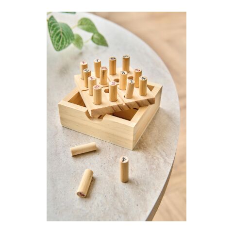 Mini Sudoku en bois de pin Kenza marron | sans marquage | non disponible | non disponible