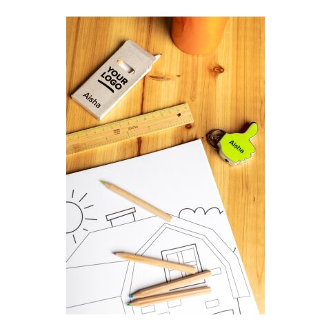 Set de 6 crayons de couleur. gris