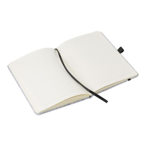 Carnet A5 en feutre rPET Harper gris foncé | sans marquage | non disponible | non disponible
