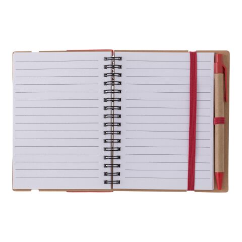 Carnet à spirale en papier recyclé Angela rouge | sans marquage | non disponible | non disponible
