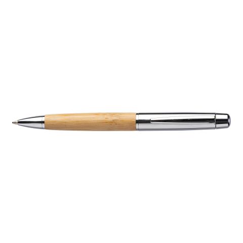 Stylo bille twist en acier inoxydable et bambou Anke argent | sans marquage | non disponible | non disponible