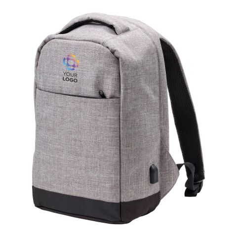Sac à dos antivol en polyester 600D gris anthracite