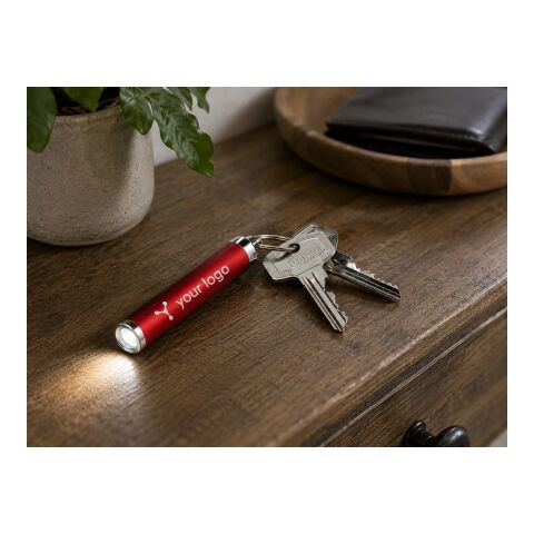 Porte-clés torche en métal orange