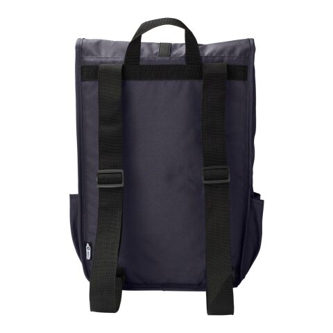 Sac à dos avec rabat en polyester rPET Lyric bleu