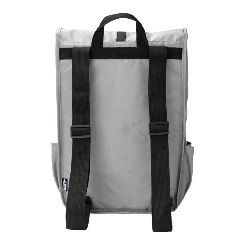 Sac à dos avec rabat en polyester rPET Lyric gris clair