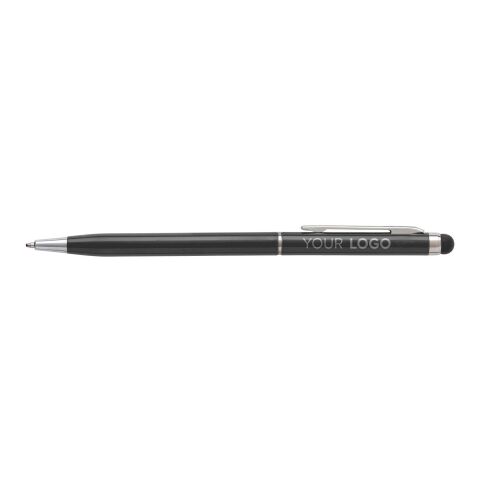 Stylo bille en métal avec stylet écran tactile blanc