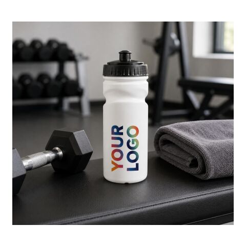 Gourde de sport en plastique recyclable - 500 ml blanc