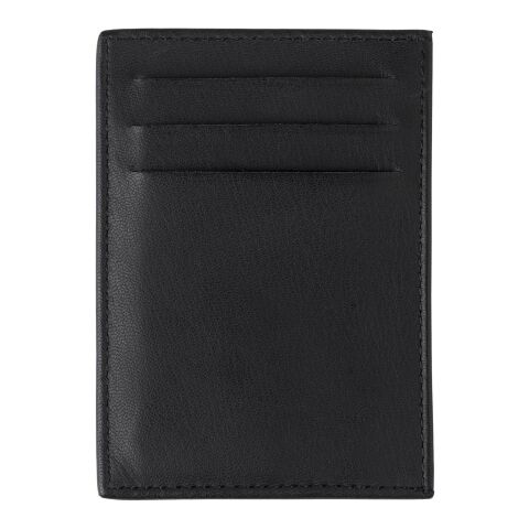 Porte-carte de crédit RFID en croûte de cuir. noir