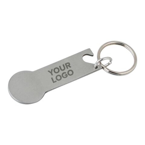 Porte-clés multifonctions en acier inox argent