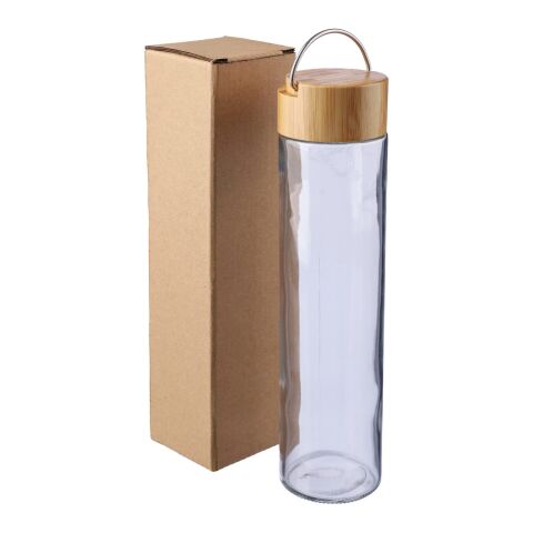 Gourde en verre de 500 ml avec dragonne Clarence marron