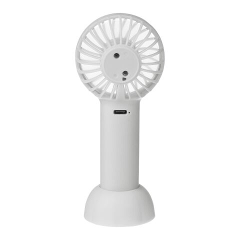 Ventilateur électrique portatif rechargeable en ABS Oren blanc