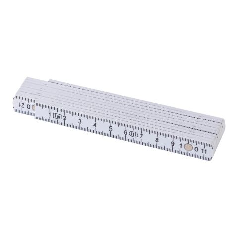 Mètre-ruban pliable en plastique d'1 m blanc