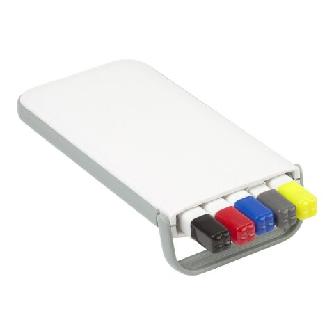 Etui en plastique contenant 4 stylos et 1 roller blanc | sans marquage | non disponible | non disponible