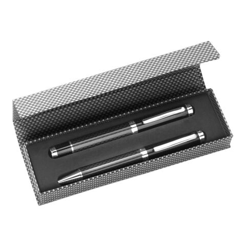 Parure de stylo bille et roller noir | sans marquage | non disponible | non disponible