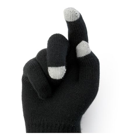 Gants munis de 3 embouts pour écran tactile. noir | sans marquage | non disponible | non disponible