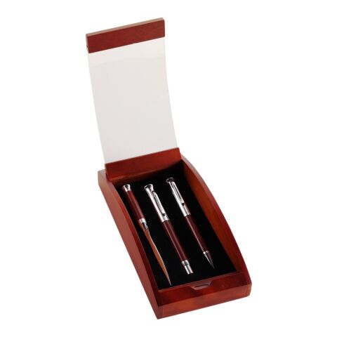 Parure de stylo bille, roller, coupe-papier marron | sans marquage | non disponible | non disponible