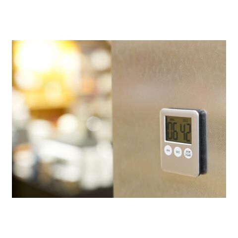 Minuteur magnétique en plastique, piles incluses. argent | sans marquage | non disponible | non disponible
