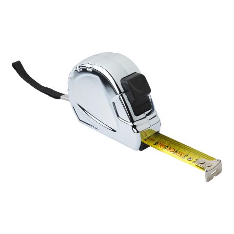 Mètre-ruban en plastique de 3 m avec clip. argent | sans marquage | non disponible | non disponible