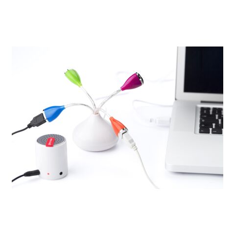 Hub équipé de 4 sorties USB  multicolore | sans marquage | non disponible | non disponible