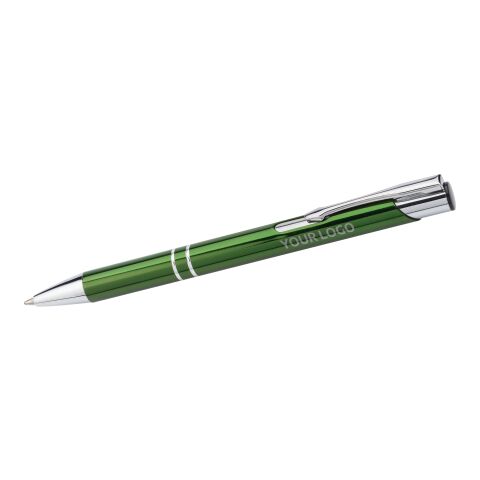Stylo à bille en aluminium vert | sans marquage | non disponible | non disponible