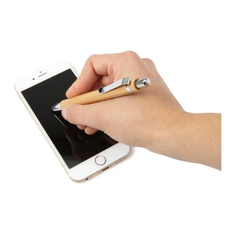 Stylo bille en bamboo avec embout. marron | sans marquage | non disponible | non disponible