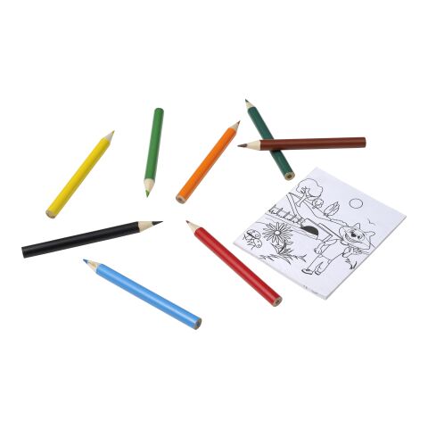 Set à dessin de 8 crayons de couleur et 20 feuilles neutre | sans marquage | non disponible | non disponible