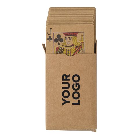 Jeu de cartes de 54 cartes en carton recyclé marron | sans marquage | non disponible | non disponible
