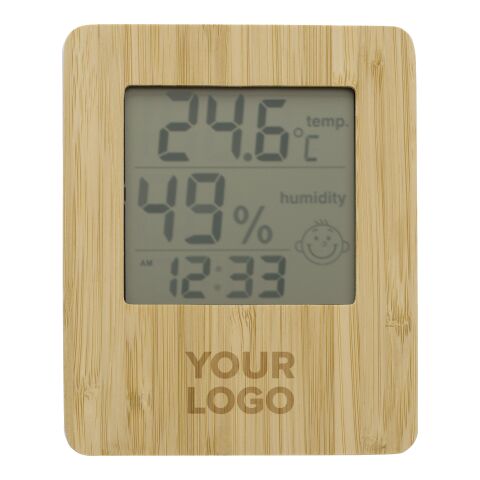Station météo en bambou et ABS marron clair | sans marquage | non disponible | non disponible