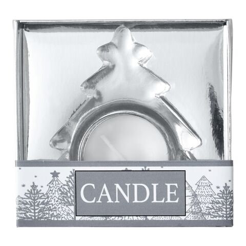 Bougie Sapin avec support en verre rouge | sans marquage | non disponible | non disponible