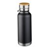 Bouteille isotherme avec bouchon en bois - 480 ml Standard | Noir | sans marquage | non disponible | non disponible