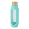 Bouteille Tidan de 600 ml en verre borosilicate avec grip en silicone Standard | Vert marée | sans marquage | non disponible | non disponible