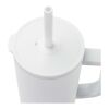 Gobelet isotherme Brady 900&nbsp;ml certifié RCS avec paille en silicone Standard | Blanc | sans marquage | non disponible | non disponible