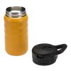 Gourde de sport Knox 350 ml en acier inoxydable à double paroi recyclé RCS avec paille rabattable Jaune