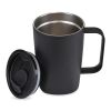 Mug 450ml en acier recyclé RCS Aviana™ Rowan noir | sans marquage | non disponible | non disponible