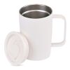 Mug 450ml en acier recyclé RCS Aviana™ Rowan blanc | sans marquage | non disponible | non disponible
