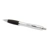 Stylo bille RCS en plastique recyclé avec corps argenté et grip coloré (encre noire) Nash Standard | Noir | sans marquage | non disponible | non disponible