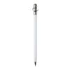 Stylo à bille à mécanisme rotatif SMART en aluminium recyclé (encre noire) blanc