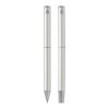 Ensemble-cadeau stylo bille et stylo roller Lucetto en aluminium recyclé Standard | Argent | sans marquage | non disponible | non disponible