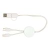 Câble 5 en 1 Citala en plastique recyclé de 30&nbsp;cm pour la synchronisation des données et la charge rapide de 27&nbsp;W Standard | Blanc | sans marquage | non disponible | non disponible