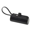 Batterie de secours Alnair Type-C de5&nbsp;000&nbsp;mAh et 10&nbsp;W en plastique recyclé avec support de retournement intégré et câble 2 en 1 noir