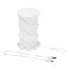 Lampe de table pliable Celestia en plastique recyclé blanc