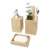 Ensemble 3 pièces pour salle de bains Hedon en bambou Standard | Naturel | sans marquage | non disponible | non disponible