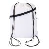 Sac à cordon Oriole en RPET avec poche avant zippée, 5 L blanc