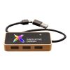 SCX.design H21 8-in-1 USB-Hub mit doppeltem Eingang und 6 Anschlüssen Bois | Not applicable | sans marquage | non disponible | non disponible