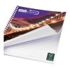 Carnet de notes à spirales A5 Desk-Mate® avec couverture arrière imprimée Blanc | 50 Seiten | sans marquage | non disponible | non disponible