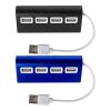 Hub en aluminium équipé de 4 ports USB noir | sans marquage | non disponible | non disponible