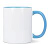 Mug subli Oslo coloré à l'intérieur & anse 300ml Blanc-Bleu clair | sans marquage | non disponible | non disponible | non disponible